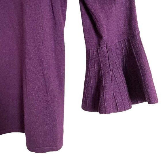 NWT 41 Hawthorn Tamzen Bell Sleeve Pullover Dark Purple Top Size M - Picture 2 of 7